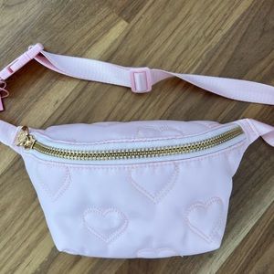 STONEY CLOVER LANE Pink Quilted Heart Fanny Pack